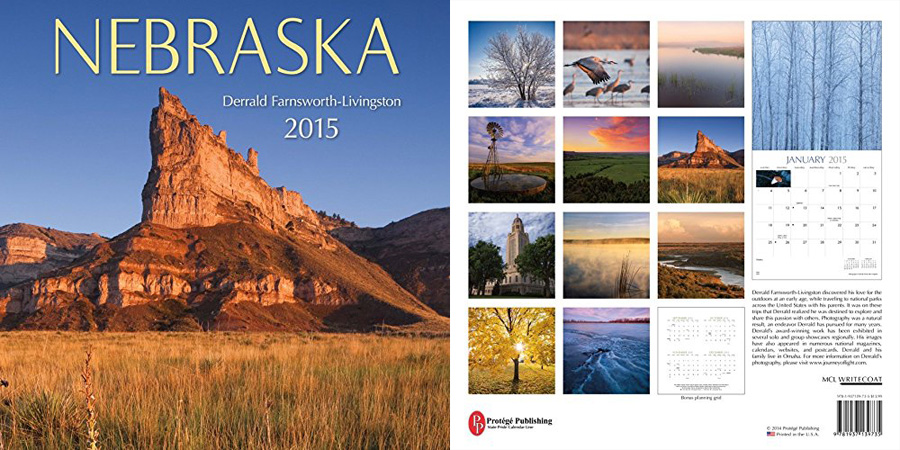 2015 Nebraska State Pride Calendar.  Sold in Costco, Amazon, and Calendar Club.  Contributed All Photography. -  Picture