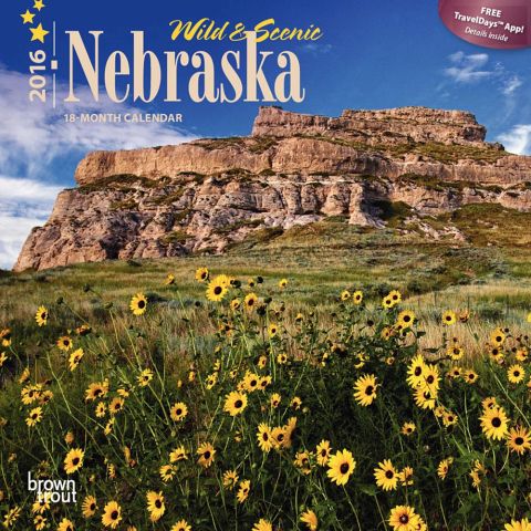 2016 Nebraska Mini Calendar by Brown Trout.  Sold in Amazon, Retail Stores, and Calendar Club.  Contributed 2 Photographs Including Cover. -  Picture