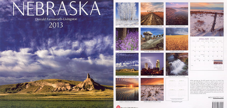 2013 Nebraska State Pride Calendar.  Sold in Costco, Barnes and Noble, and Calendar Club.  Contributed All Photography. -  Picture