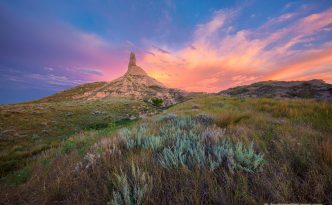 A Beautiful Chimney Rock Sunset